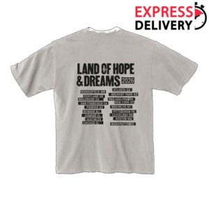 Bruce Springsteen Merch Store 2026 Land Of Hope & Dreams American Tour Flag Tee