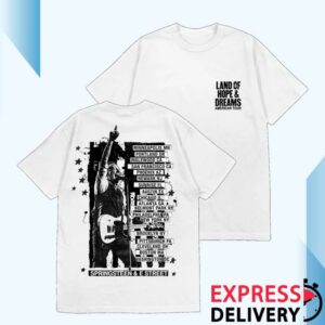 Bruce Springsteen Merch Store 2026 Land Of Hope & Dreams American Tour Logo Tee