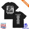 Bruce Springsteen Merch Store 2026 Land Of Hope & Dreams American Tour No Kings Tee Black