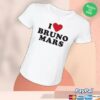 Bruno Mars Merch Store I Heart Bruno Mars Tee White