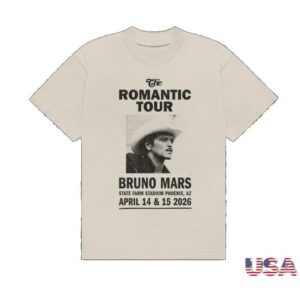 Bruno Mars Merch Store Phoenix The Romantic Limited Edition Tour Tee