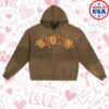Chris Brown Merch Store Brown Pregame Scribble Zip Hoodie