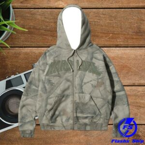 Closed Casket Activities Merch Store Hardlore Logo Camo Zip Up Hoodie Sweatshirt