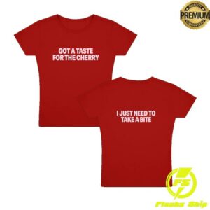 Demi Lovato Merch Store Take A Bite Cherry Red Tee