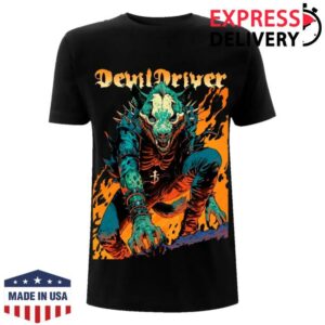 Devildriver Merch Shop Store Hyena Skull Fire Tee