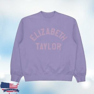 Elizabeth Taylor Merch Store Elizabeth Taylor Collegiate Crewneck Sweatshirt