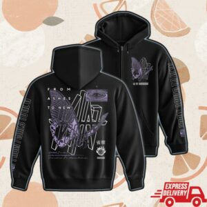 From Ashes To New Merch Store Butterfly Zip-Up Hoodie
