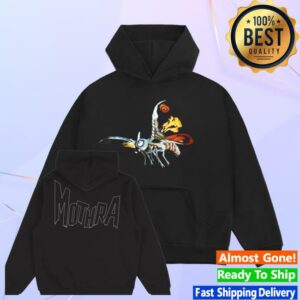 Godzilla Store Merch Shop Mothra Prowl Black Pullover Hoodie