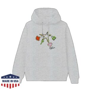 Gracie Abrams Merch Store Toronto Maple Leaf Charm Popup Grey Hoodie