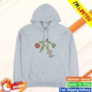 Gracie Abramsstore Merch Shop New York Apple Charm Popup Grey Hoodie