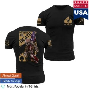 Gruntstyle Merch Shop Store Patriot Til' Death Black T-Shirt