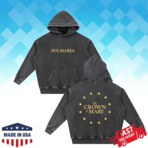 Kyle Gray Merch Store Crown Of Mary Snow Wash Fleece Oversize Hoodie