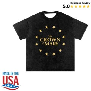 Kyle Gray Merch Store Crown Of Mary Snow Washed Oversized Cotton T-Shirt