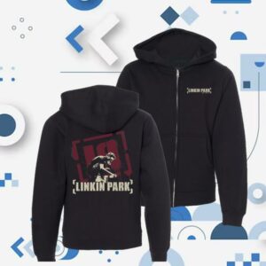 Linkin Park Merch Store Vintage Meteora Spray Black Zip Hoodie