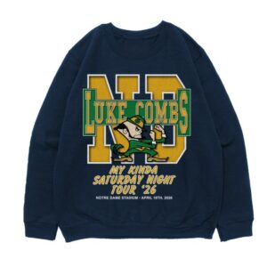 Luke Combs Merch Store Exclusive Notre Dame Crewneck