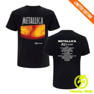 Metallica Merch Store Reload Cover & Tracks Black Tee