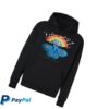 Modest Mouse Merch Store An Eraser And A Maze Rainbow Moth Hoodie