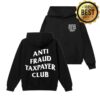 Nick Shirley Merch Store Anti Fraud Club Hoodie Black