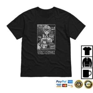 Okami Jpg Merch Store Don't Forget To Feed The Machine T-Shirt Black