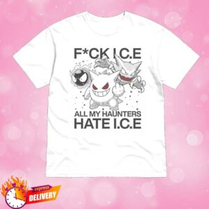 Okami Jpg Merch Store Fuck Ice All My Haunters Hate Ice Shirt