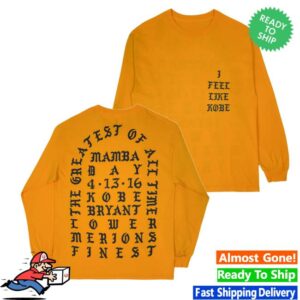 Parisaint Merch Store The Life Of Pablo 2016 I Feel Like Kobe Long Sleeve In Yellow