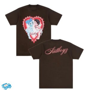 Sad Girlz Merch Store Angel Baby Brown Tee