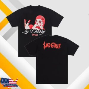 Sad Girlz Merch Store Cherry Flirt Black Tee