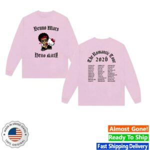 Sanrio Merch Store Hello Kitty Bruno Mars The Romance Tour 2026 Long Sleeve