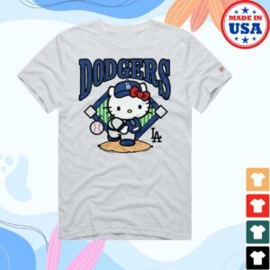 Sanrio Merch Store Hello Kitty X Los Angeles Dodgers First Pitch Tee
