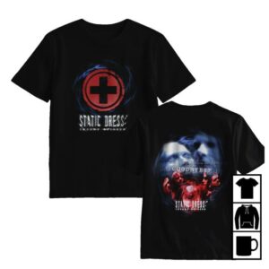 Static Dress Merch Store Static Dress Injury Episode Black Tee