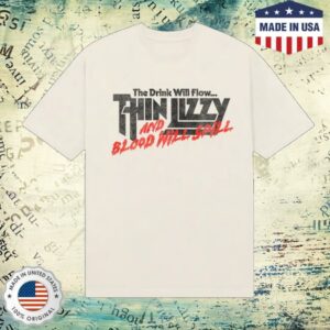 Thin Lizzy Merch Store The Drink Will Flow Logo Tee