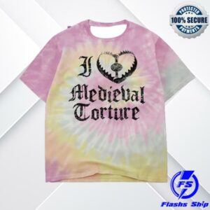 While Odin Sleeps Merch Store I Love Medieval Torture Tie Dye Oversized Tee