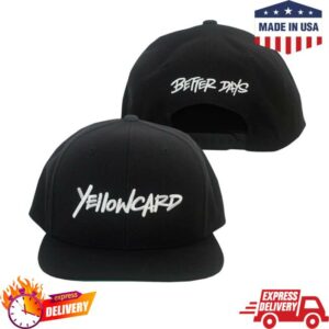 Yellowcard Merch Store Better Days Logo Black Snapback