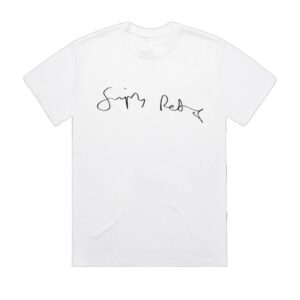 Simply Red Merch Shop Store Handwritten Logo White T-Shirt