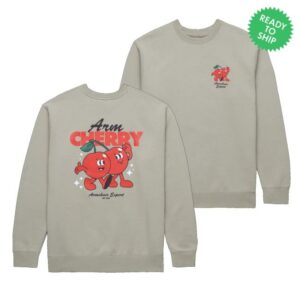 Armchair Expert Merch Armcherry Crewneck Silver