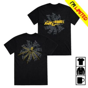 The Cure Store Merch Festival Summer Dateback Black Yellow T-Shirt